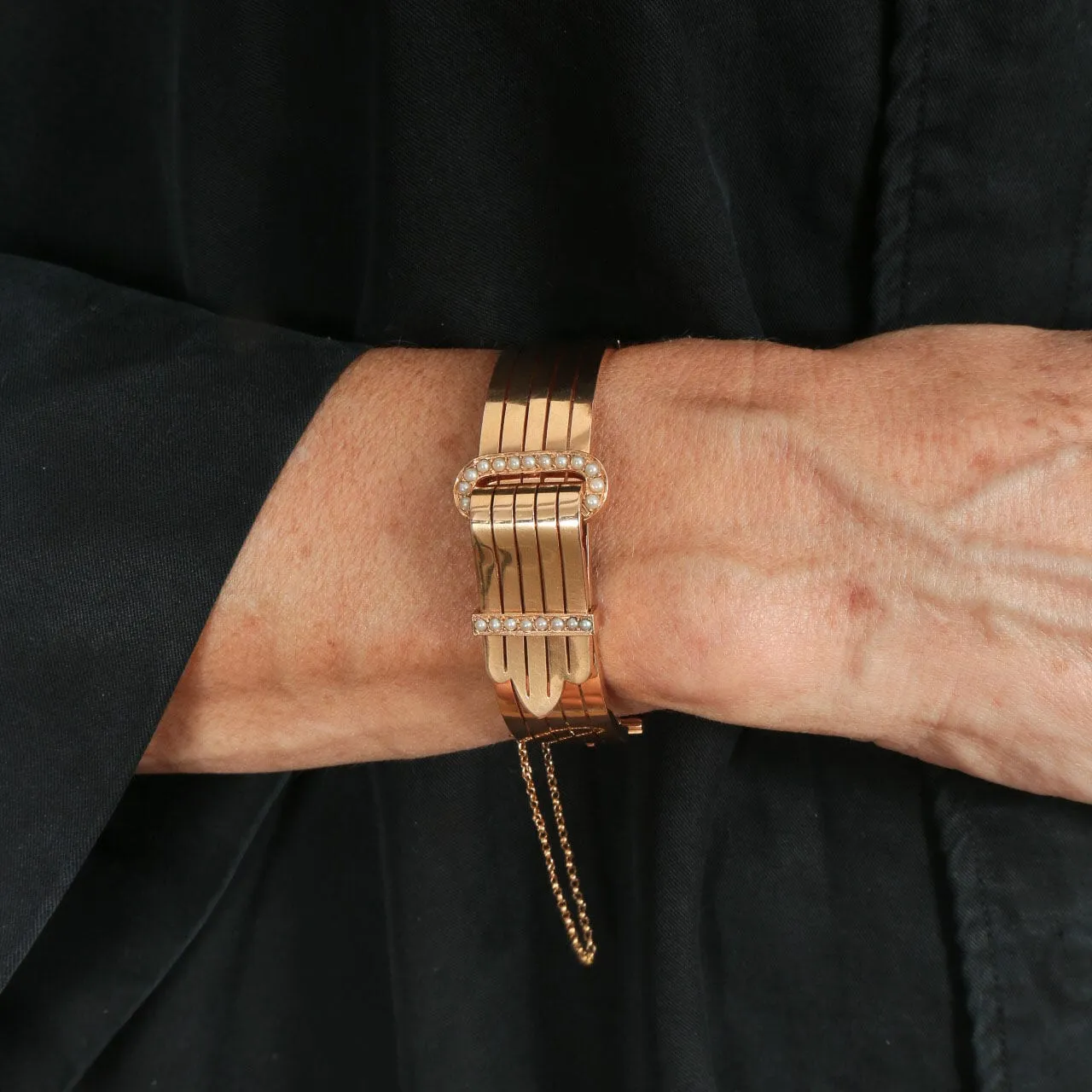 Bracelet Ceinture, Or Jaune & Perles Fines sold by 58 Facettes product image thumbnail 2