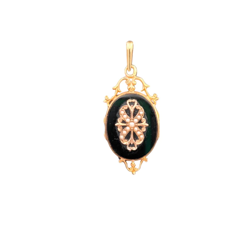 Pendentif Napoleon III en or 18K onyx et perles sold by 58 Facettes