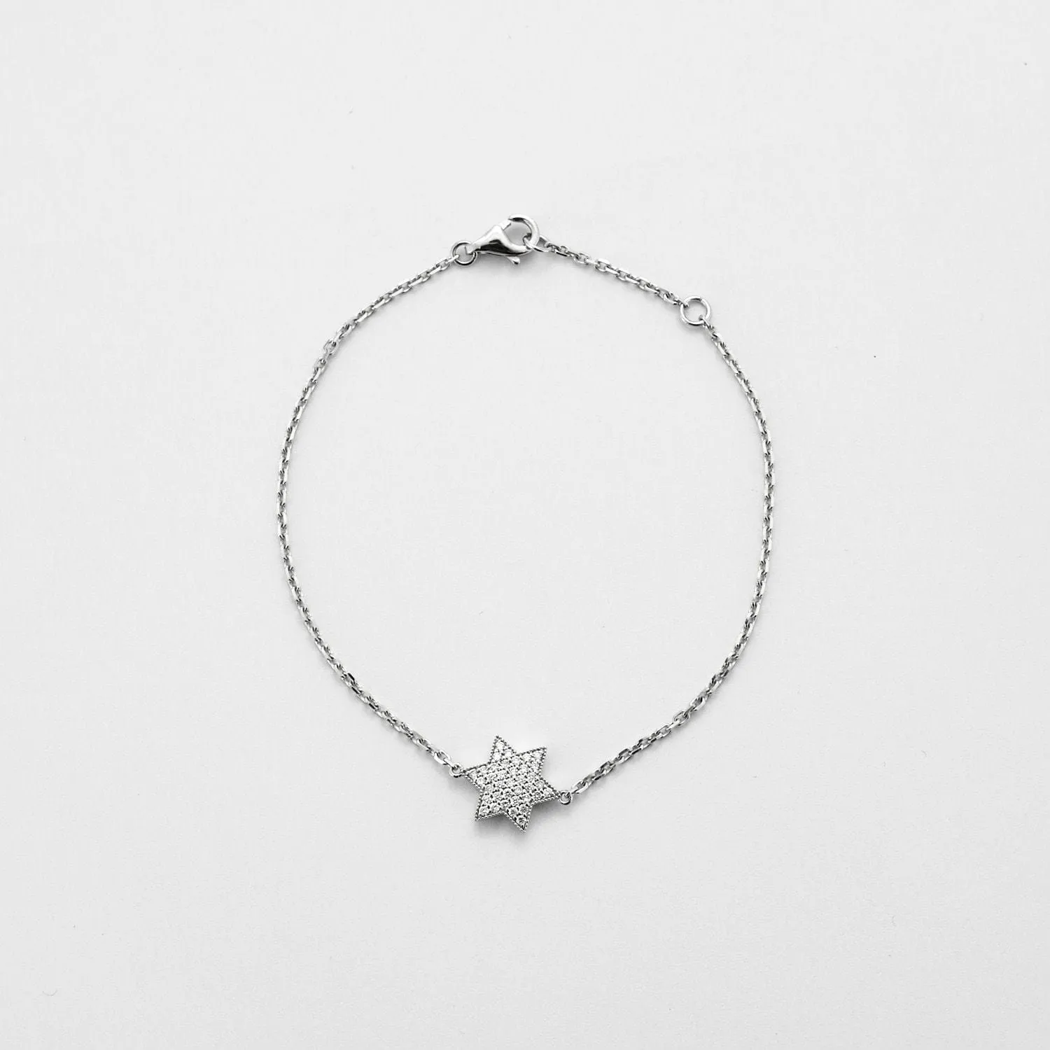 Bracelet or blanc 18 carats serti de diamants sold by 58 Facettes product image thumbnail 3