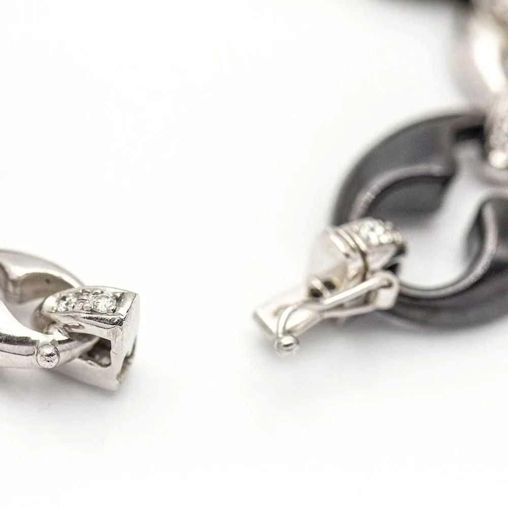 Bracelet Or blanc Diamants Céramique noire sold by 58 Facettes product image thumbnail 4