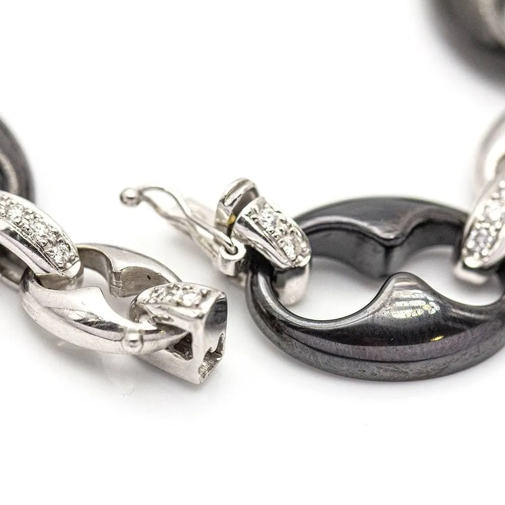 Bracelet Or blanc Diamants Céramique noire sold by 58 Facettes product image thumbnail 5