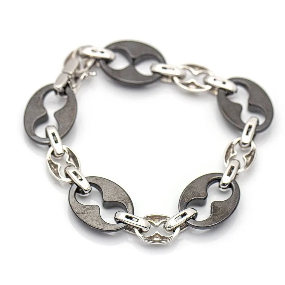 Bracelet Or blanc Diamants Céramique noire sold by 58 Facettes product image thumbnail 2