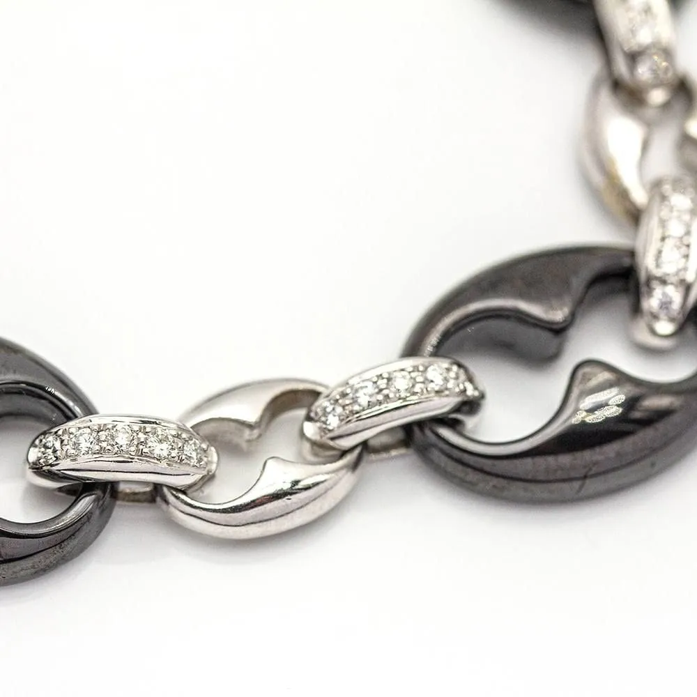 Bracelet Or blanc Diamants Céramique noire sold by 58 Facettes product image thumbnail 3