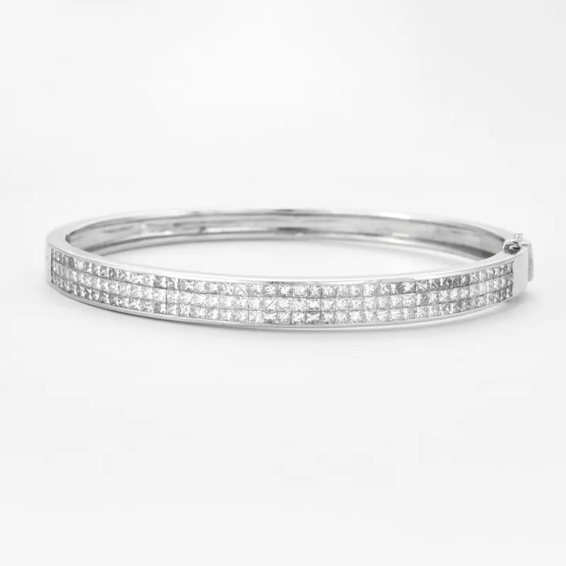 Bracelet or blanc 18 carats serti diamants baguette sold by 58 Facettes
