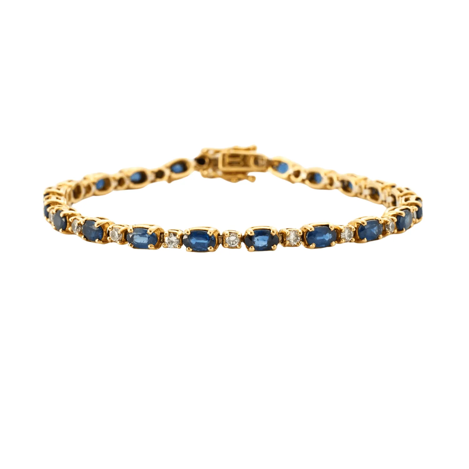 Bracelet ligne Saphirs Diamants sold by 58 Facettes