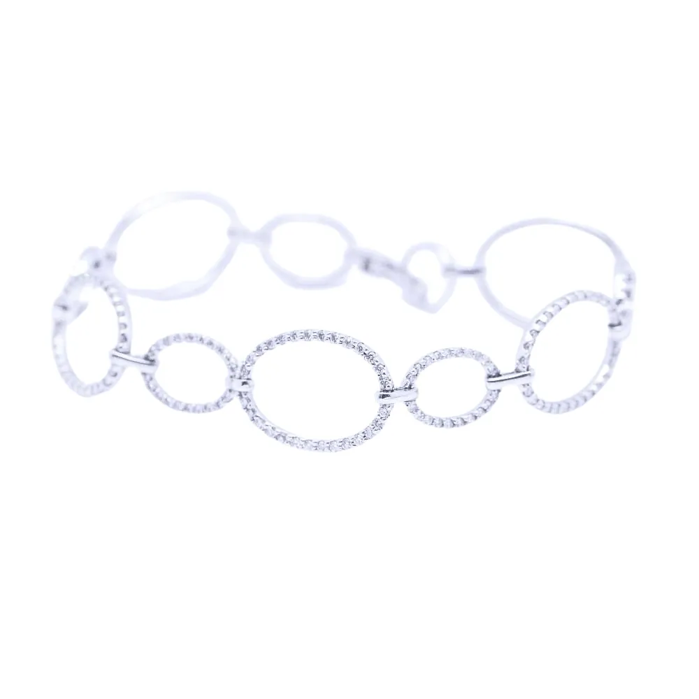 Bracelet Or Blanc Diamants sold by 58 Facettes