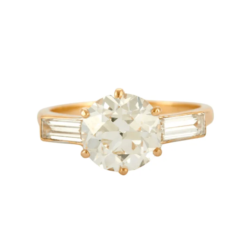 Bague Solitaire diamant 2,85 ct or jaune sold by 58 Facettes