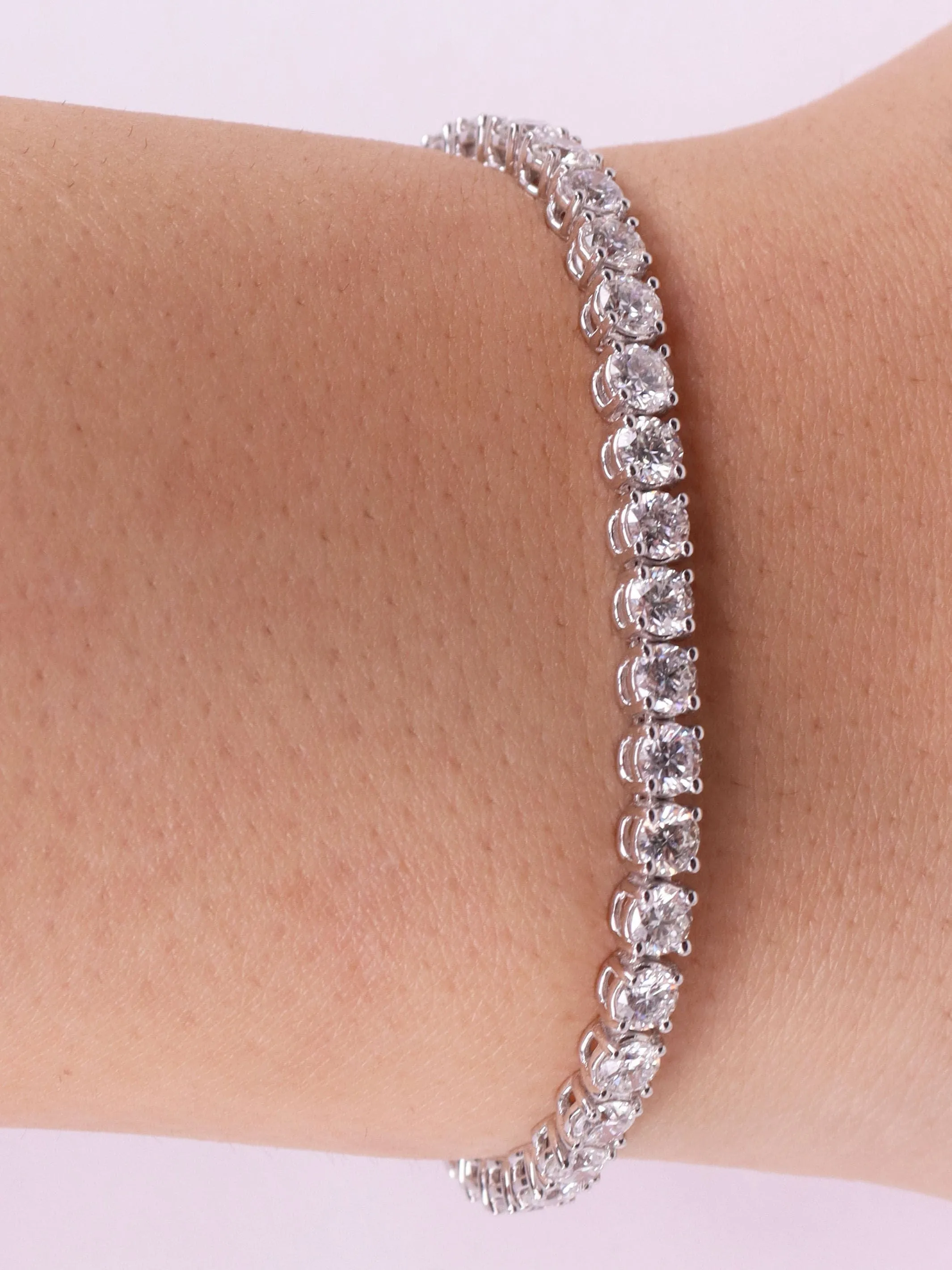 Bracelet Tennis Or blanc Diamants sold by 58 Facettes product image thumbnail 2