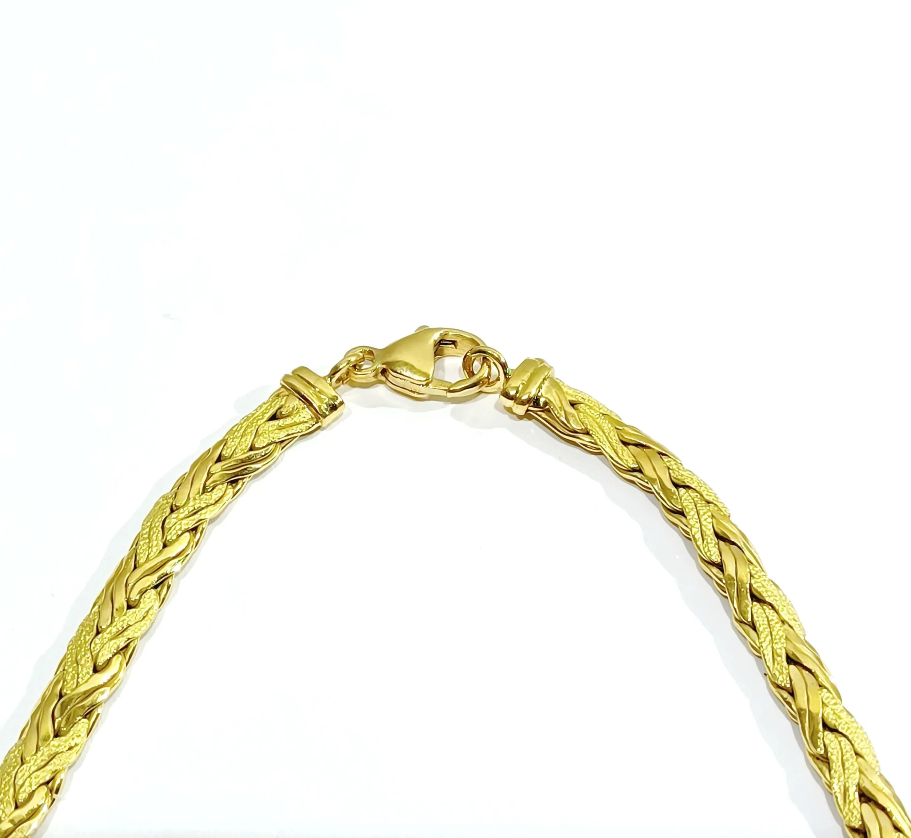 Collier Or jaune Lisse et Sablé sold by 58 Facettes product image thumbnail 3
