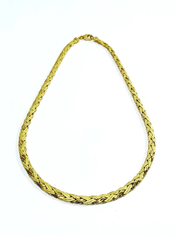 Collier Or jaune Lisse et Sablé sold by 58 Facettes