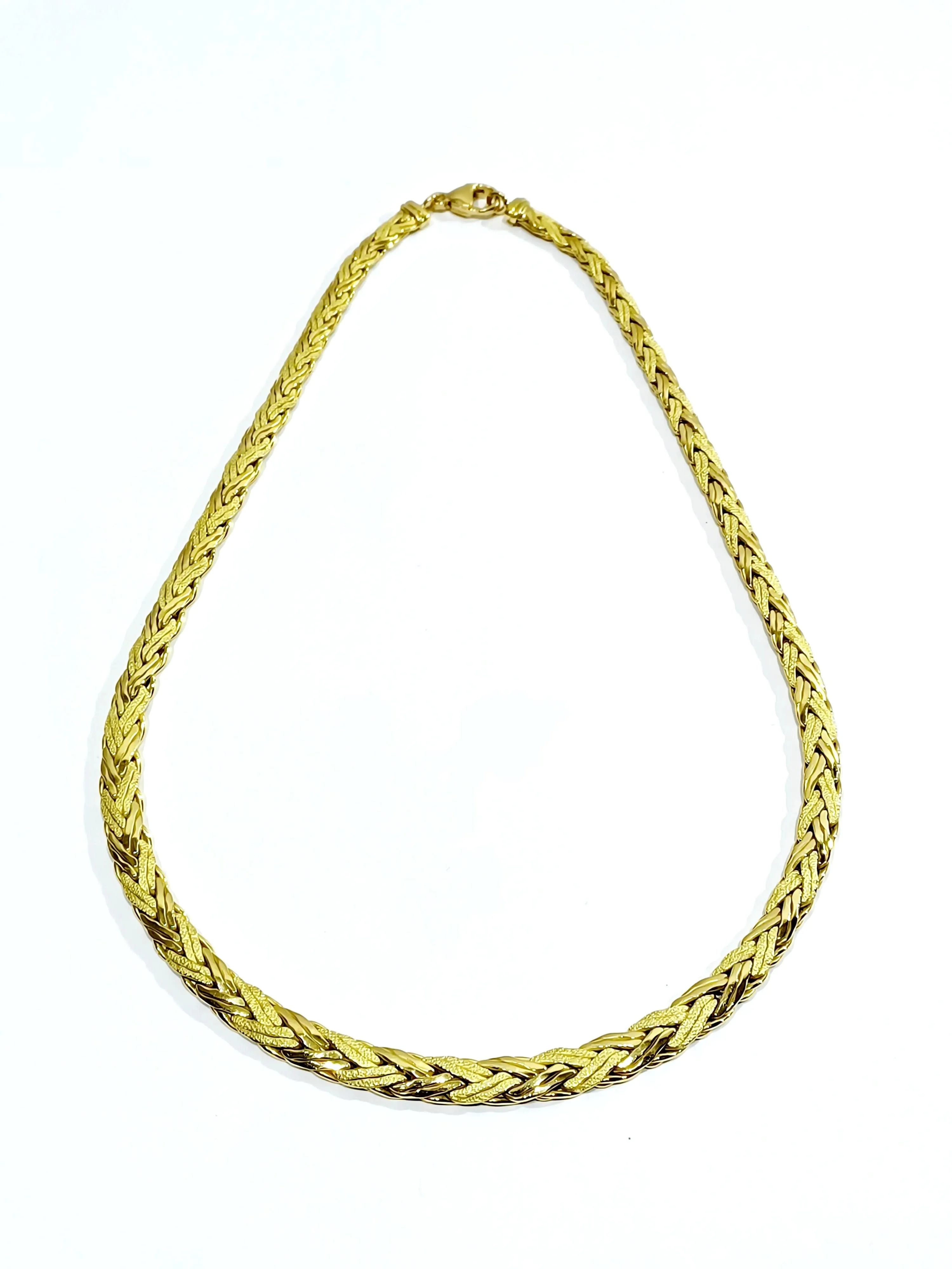 Collier Or jaune Lisse et Sablé sold by 58 Facettes