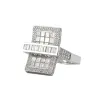 BAGUE RECTANGLE OR & DIAMANTS sold by 58 Facettes