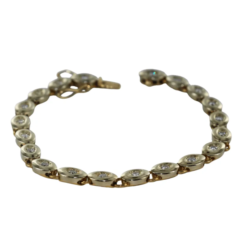Bracelet or jaune et diamants sold by 58 Facettes