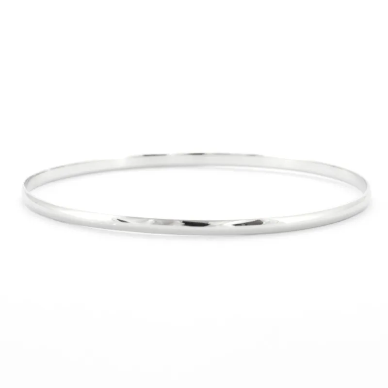 Bracelet Demi-jonc plat or blanc sold by 58 Facettes