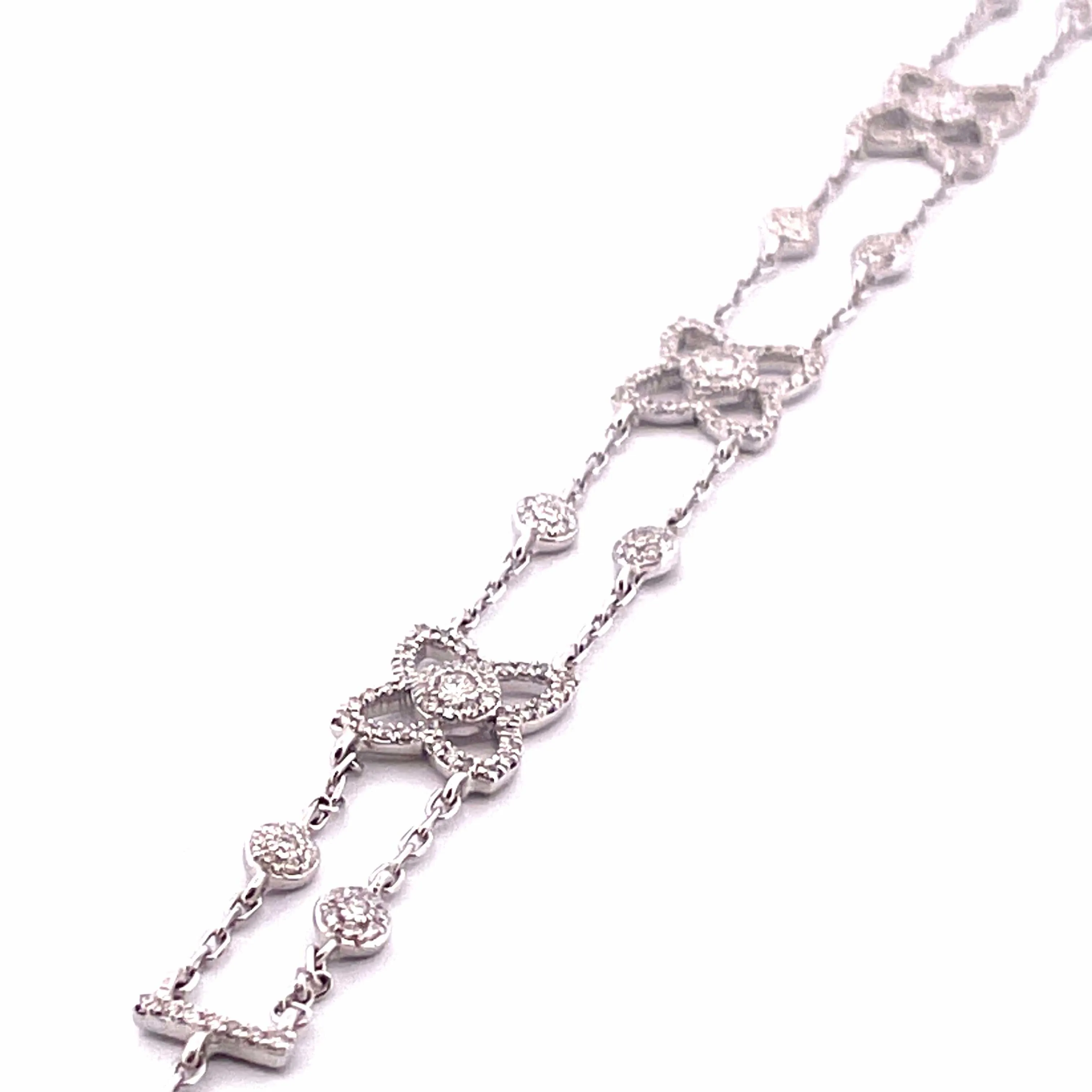 Bracelet or blanc diamants sold by 58 Facettes