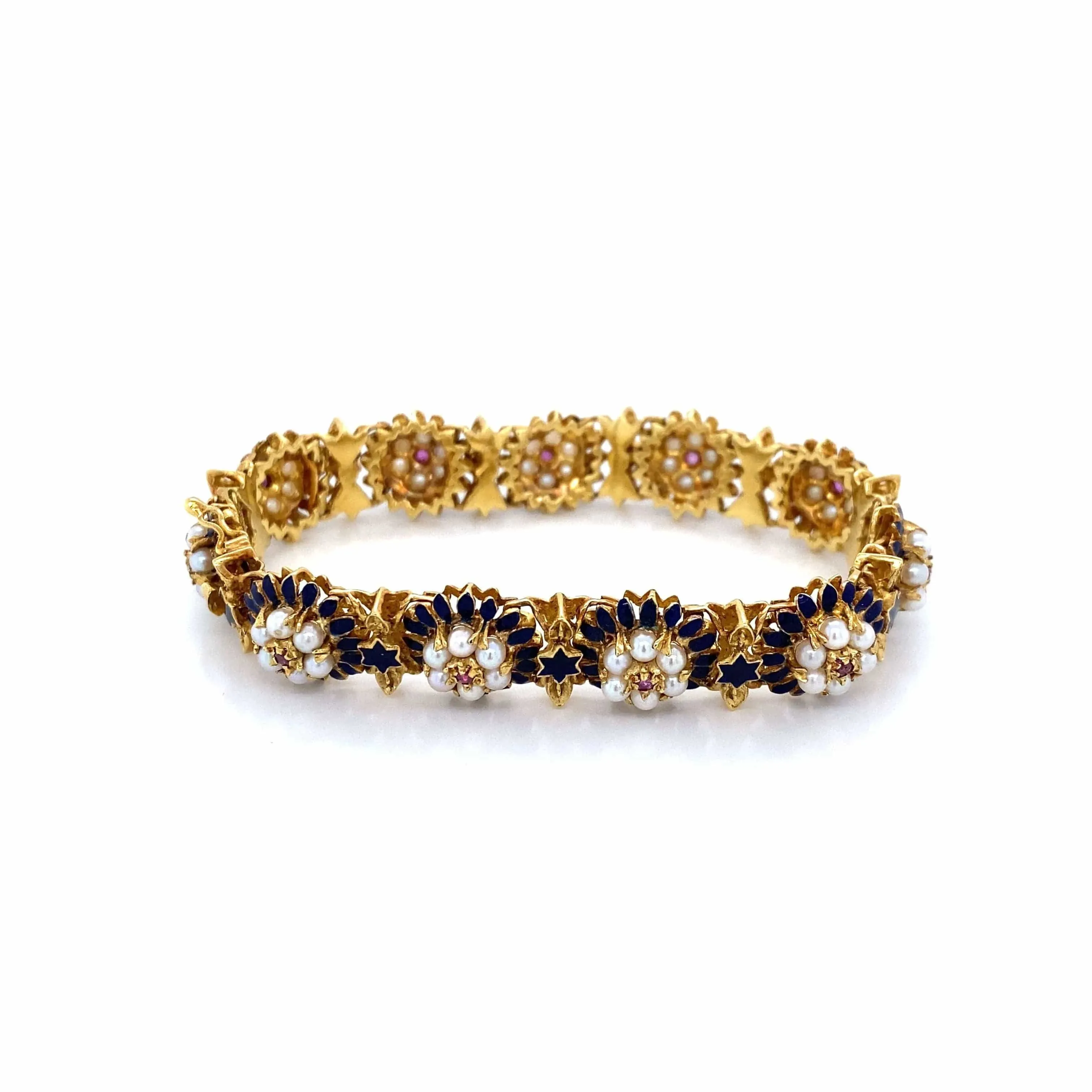 Bracelet Or Email Perle Rubis sold by 58 Facettes