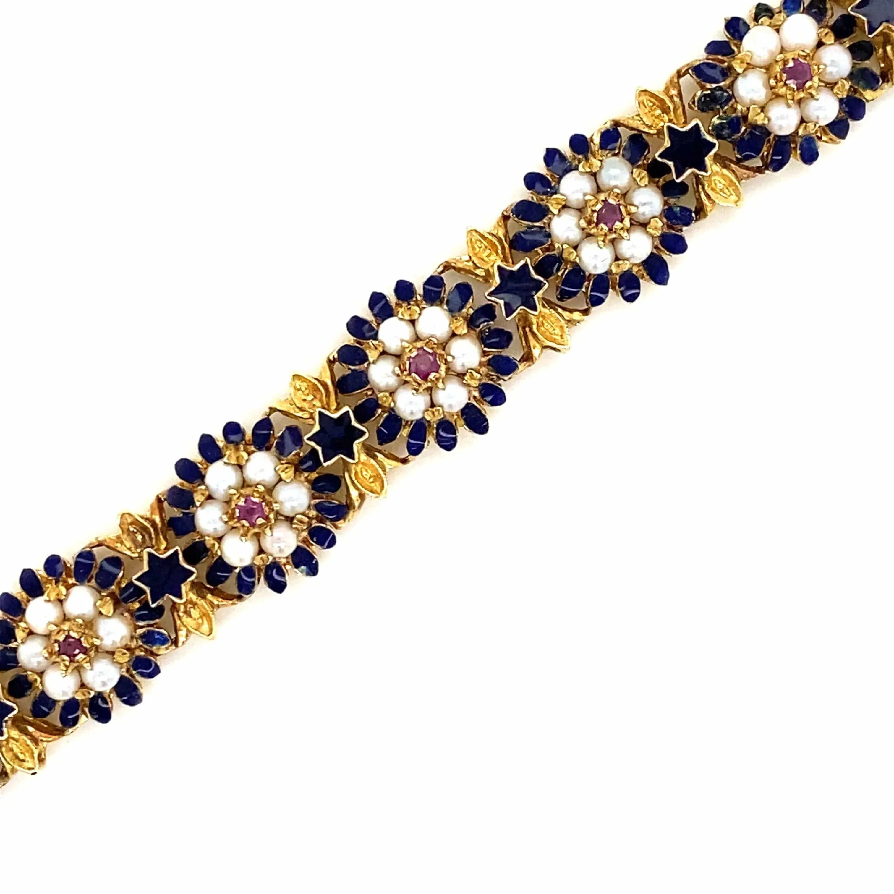 Bracelet Or Email Perle Rubis sold by 58 Facettes product image thumbnail 4