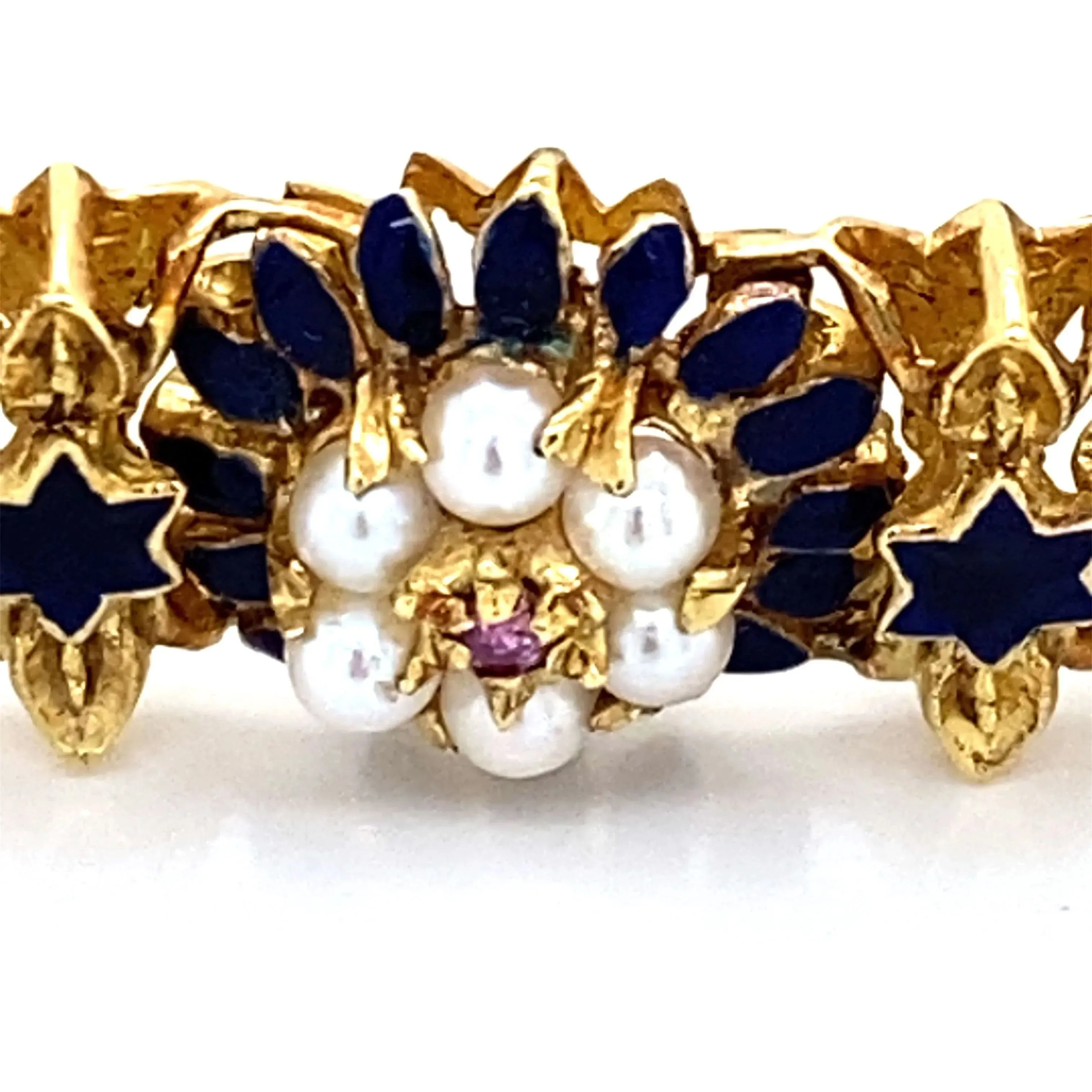 Bracelet Or Email Perle Rubis sold by 58 Facettes product image thumbnail 2