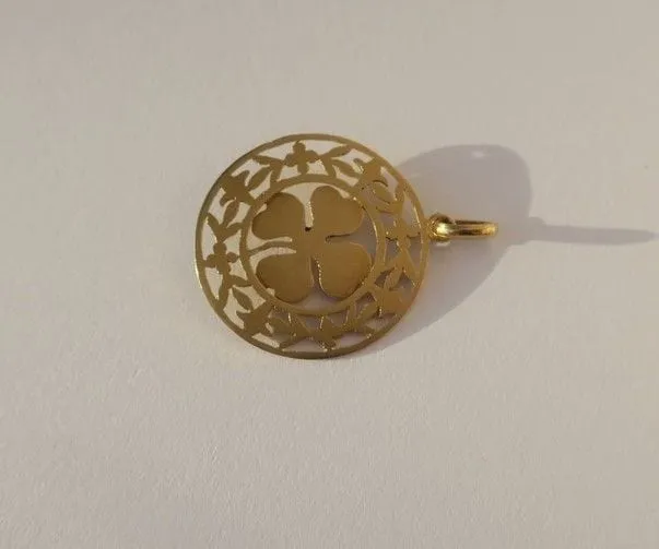 Pendentif Art Nouveau trèfle chance or sold by 58 Facettes product image thumbnail 5