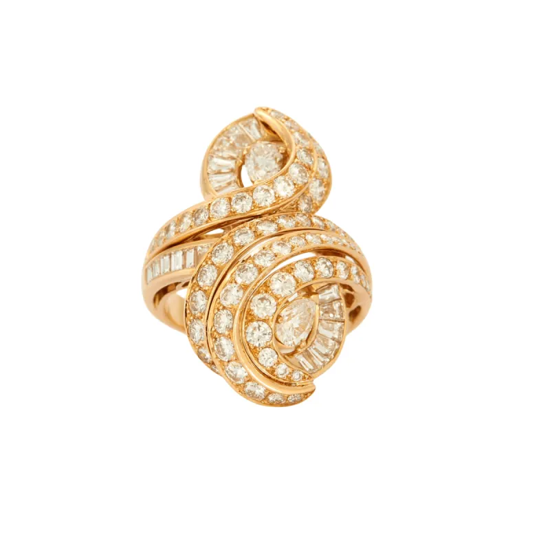 Bague or jaune Diamants sold by 58 Facettes