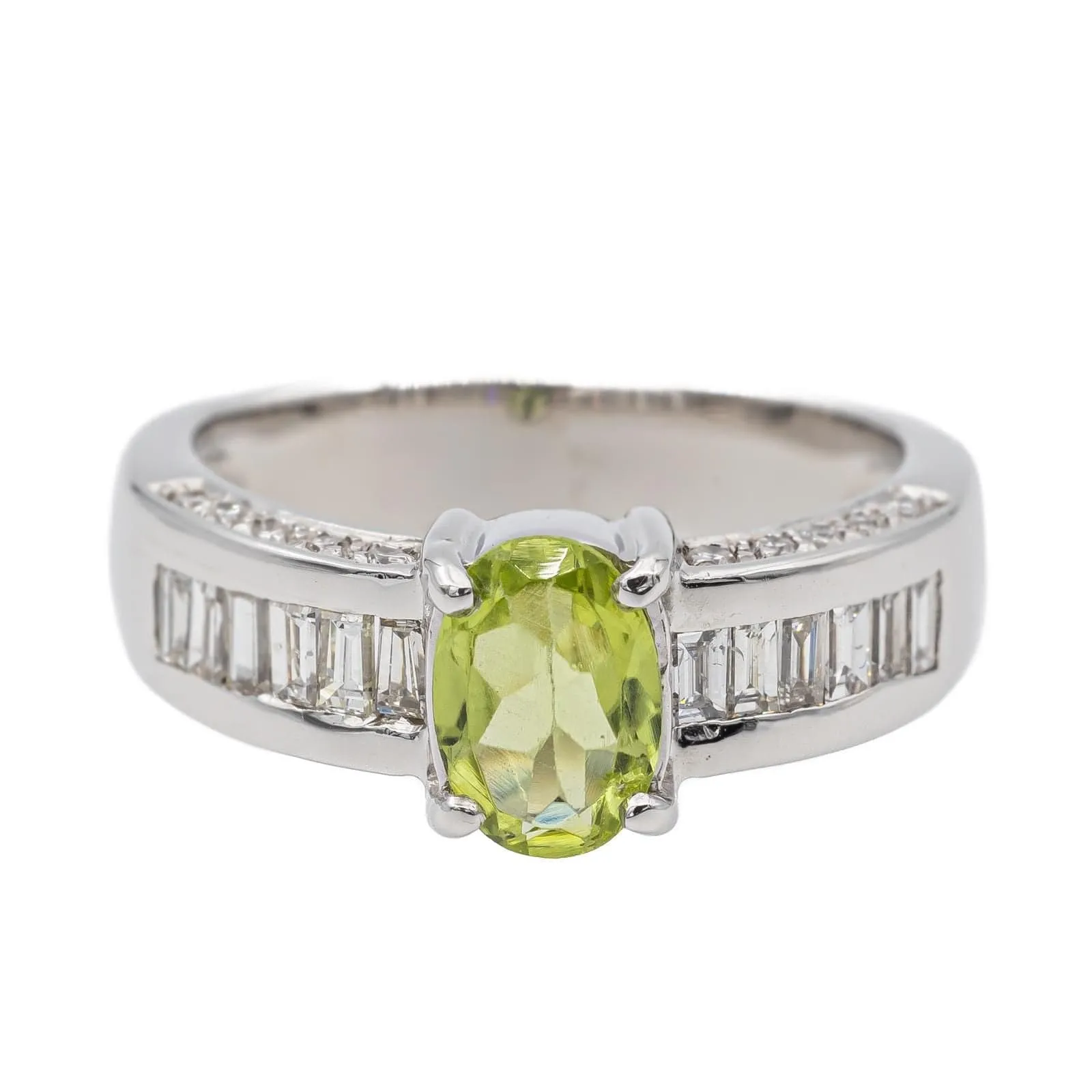 Bague Or blanc Péridot sold by 58 Facettes