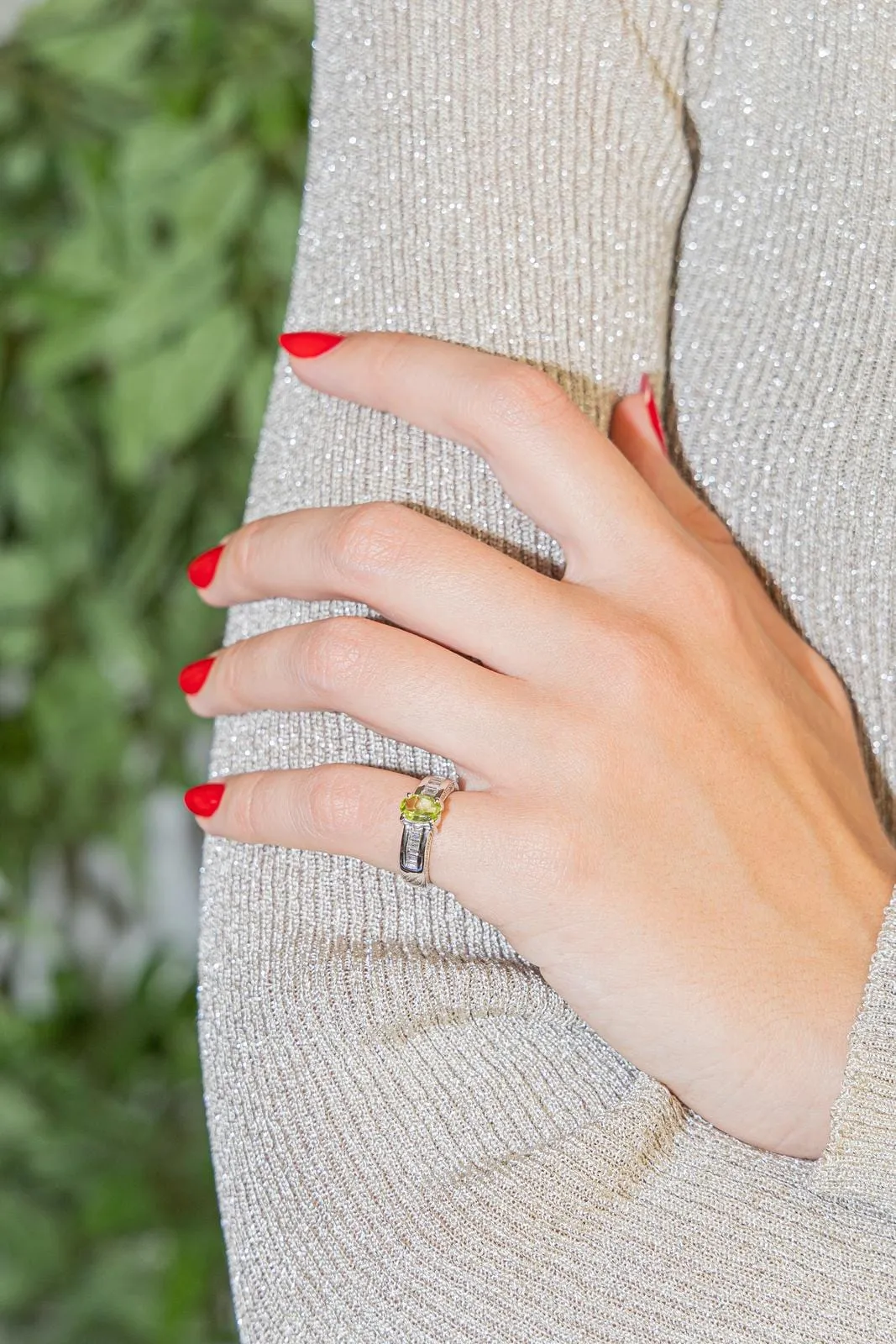 Bague Or blanc Péridot sold by 58 Facettes product image thumbnail 2