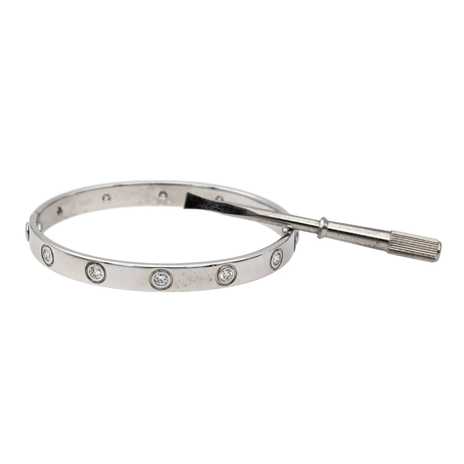 Cartier Bracelet Jonc Love Or blanc Diamant sold by 58 Facettes product image thumbnail 4