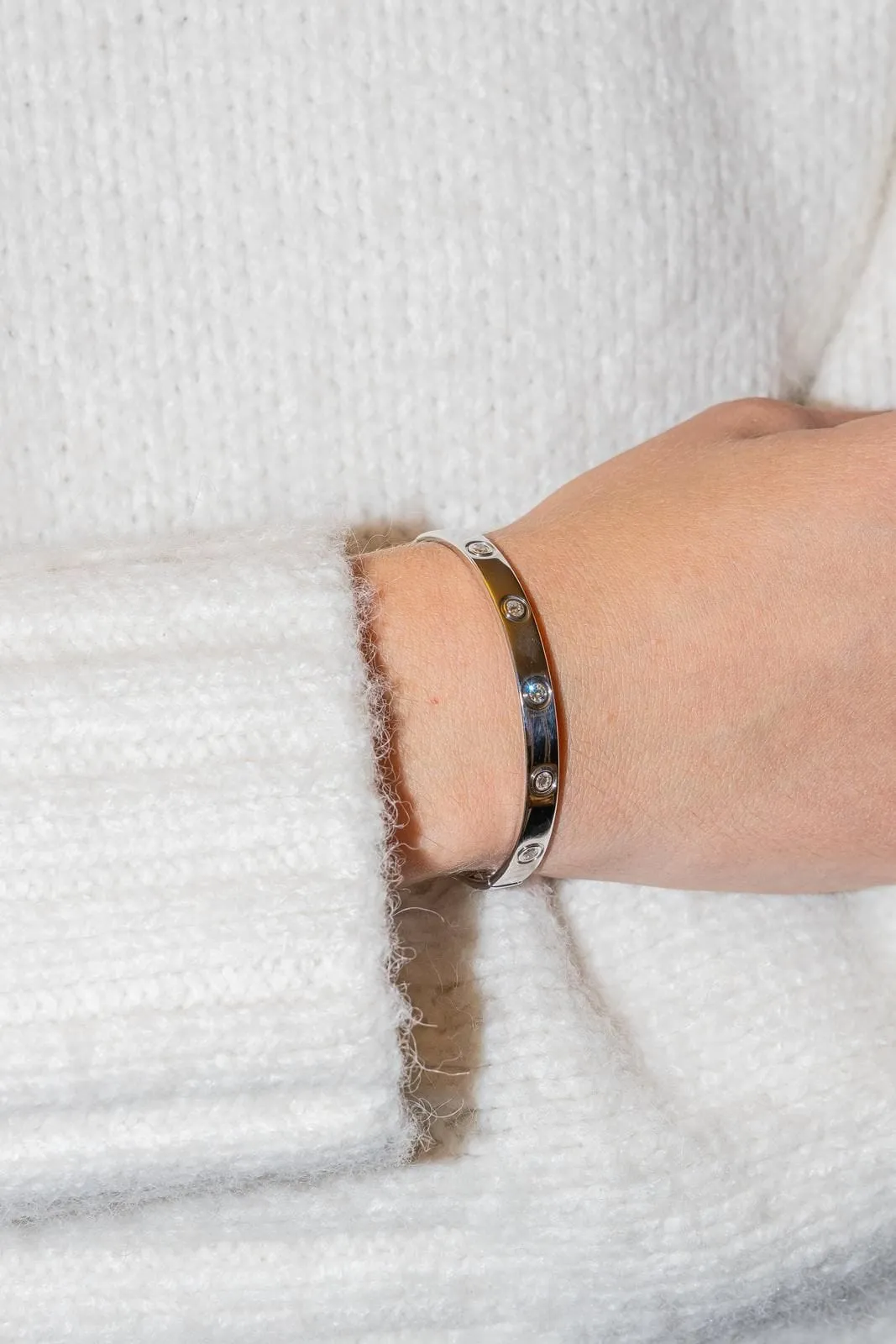 Cartier Bracelet Jonc Love Or blanc Diamant sold by 58 Facettes product image thumbnail 2