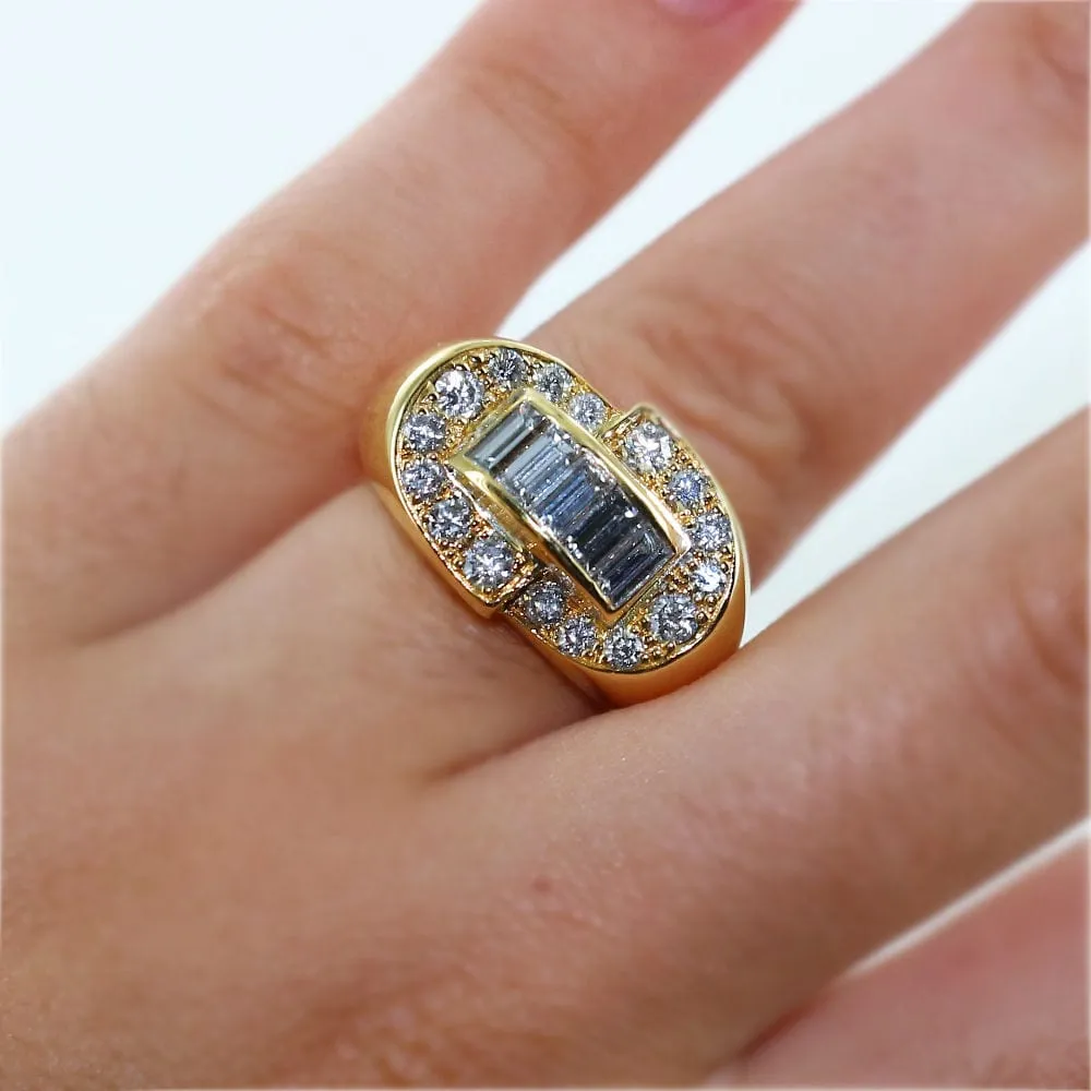 Bague jonc or jaune et diamants sold by 58 Facettes product image thumbnail 2