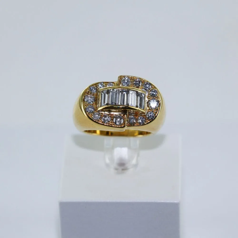 Bague jonc or jaune et diamants sold by 58 Facettes product image thumbnail 3