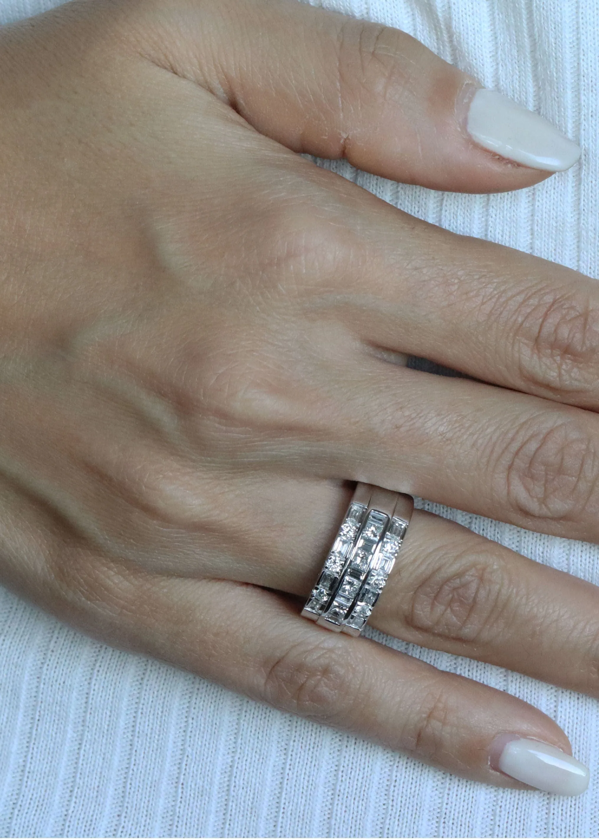 Bague Triple Or blanc Diamants sold by 58 Facettes product image thumbnail 2