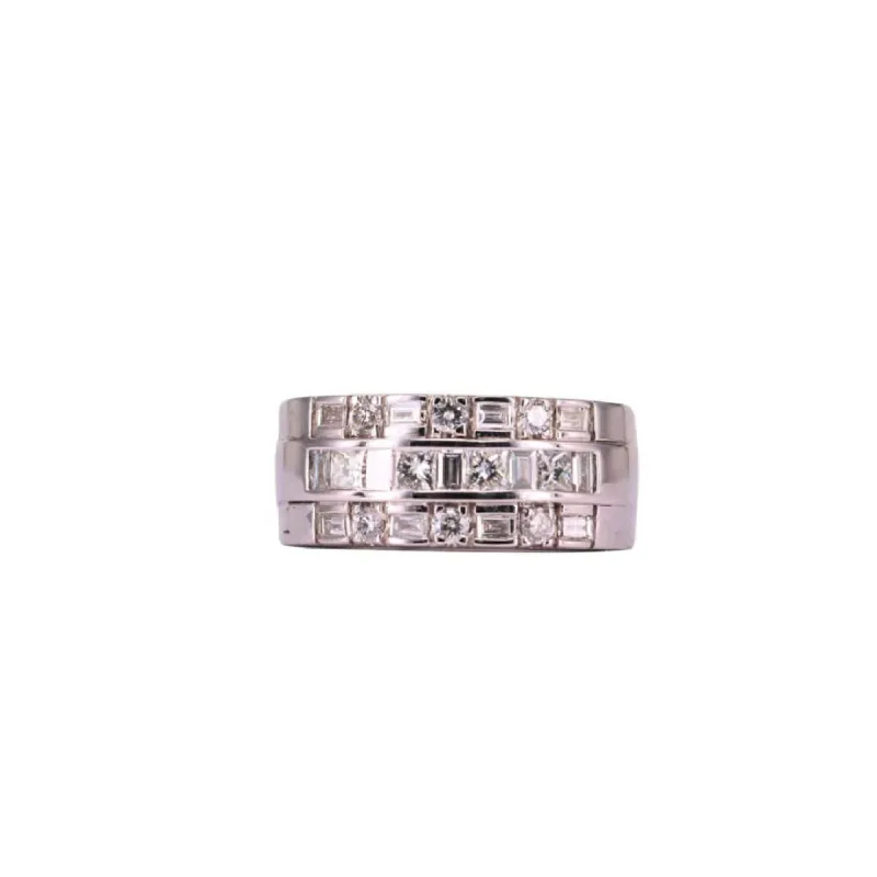 Bague Triple Or blanc Diamants sold by 58 Facettes