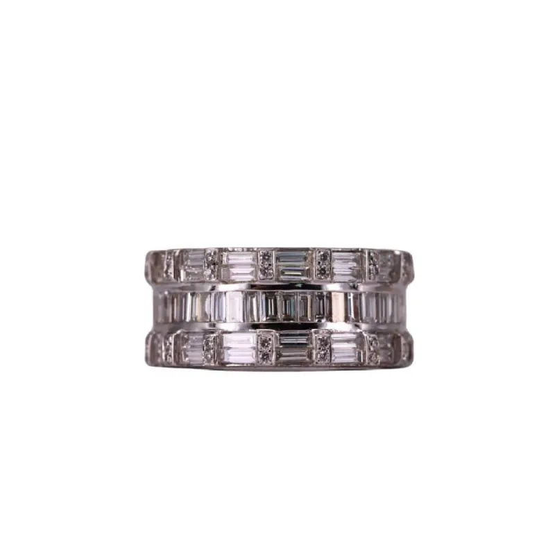 Bague triple Or blanc et Diamants sold by 58 Facettes