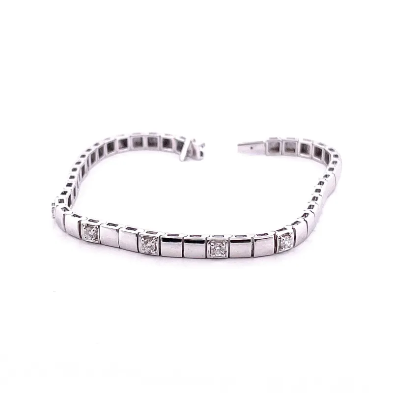 Bracelet Or blanc et Diamants sold by 58 Facettes