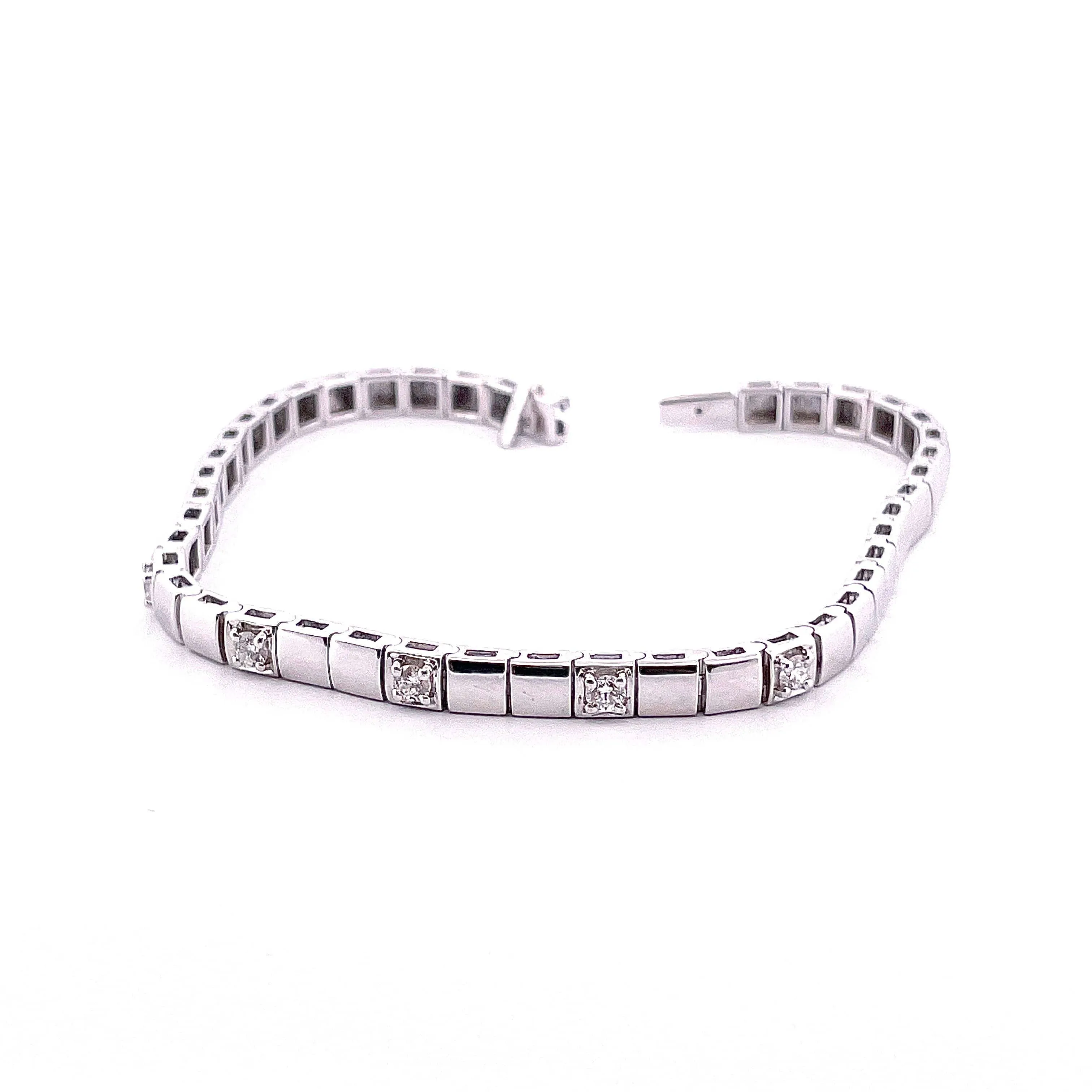 Bracelet Or blanc et Diamants sold by 58 Facettes