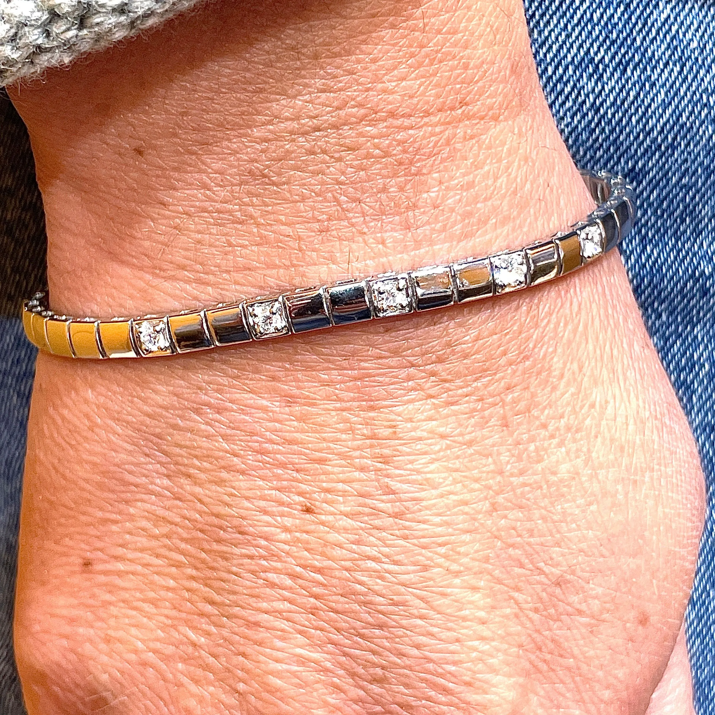 Bracelet Or blanc et Diamants sold by 58 Facettes product image thumbnail 2