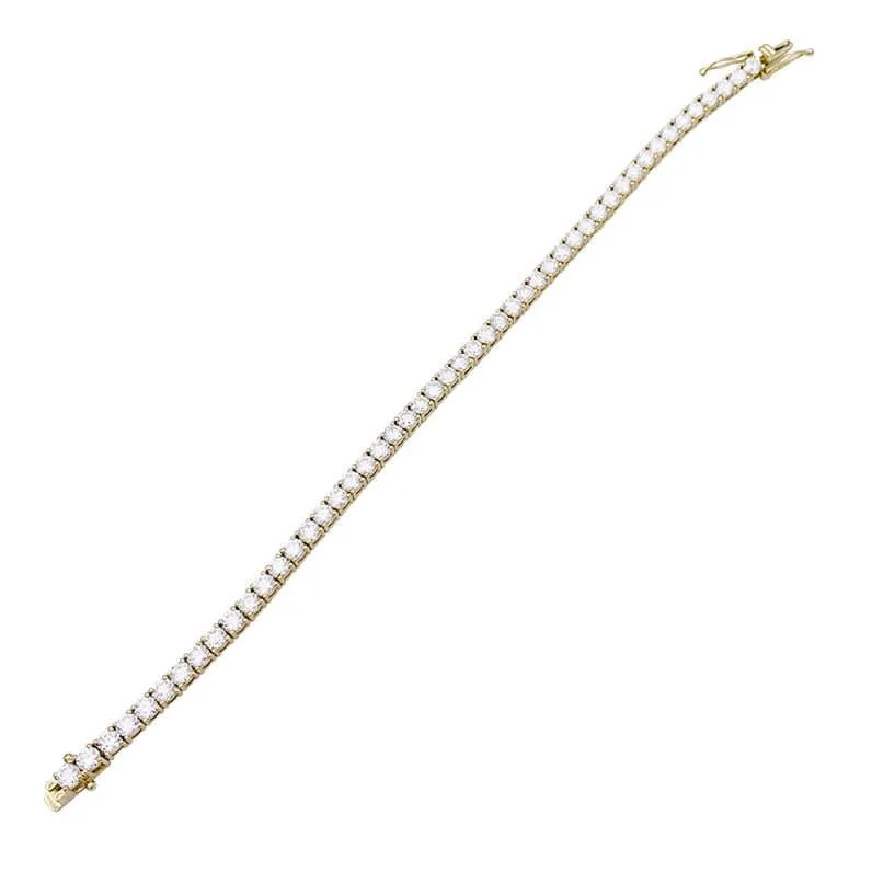 Bracelet ligne diamants or jaune. sold by 58 Facettes product image thumbnail 4