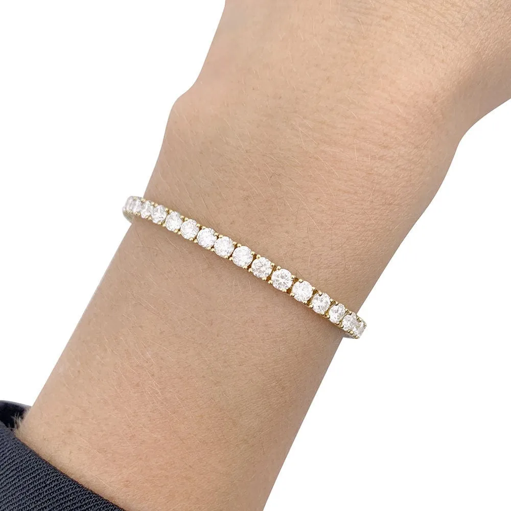 Bracelet ligne diamants or jaune. sold by 58 Facettes product image thumbnail 2