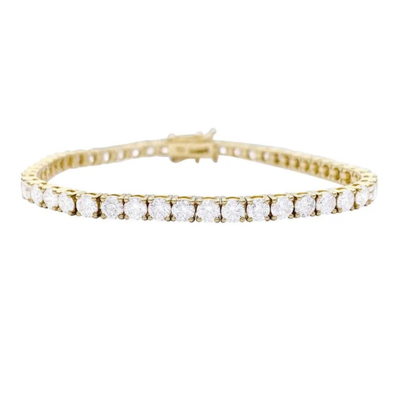 Bracelet ligne diamants or jaune. sold by 58 Facettes