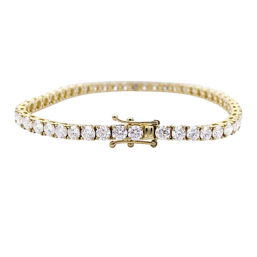 Bracelet ligne diamants or jaune. sold by 58 Facettes product image thumbnail 3