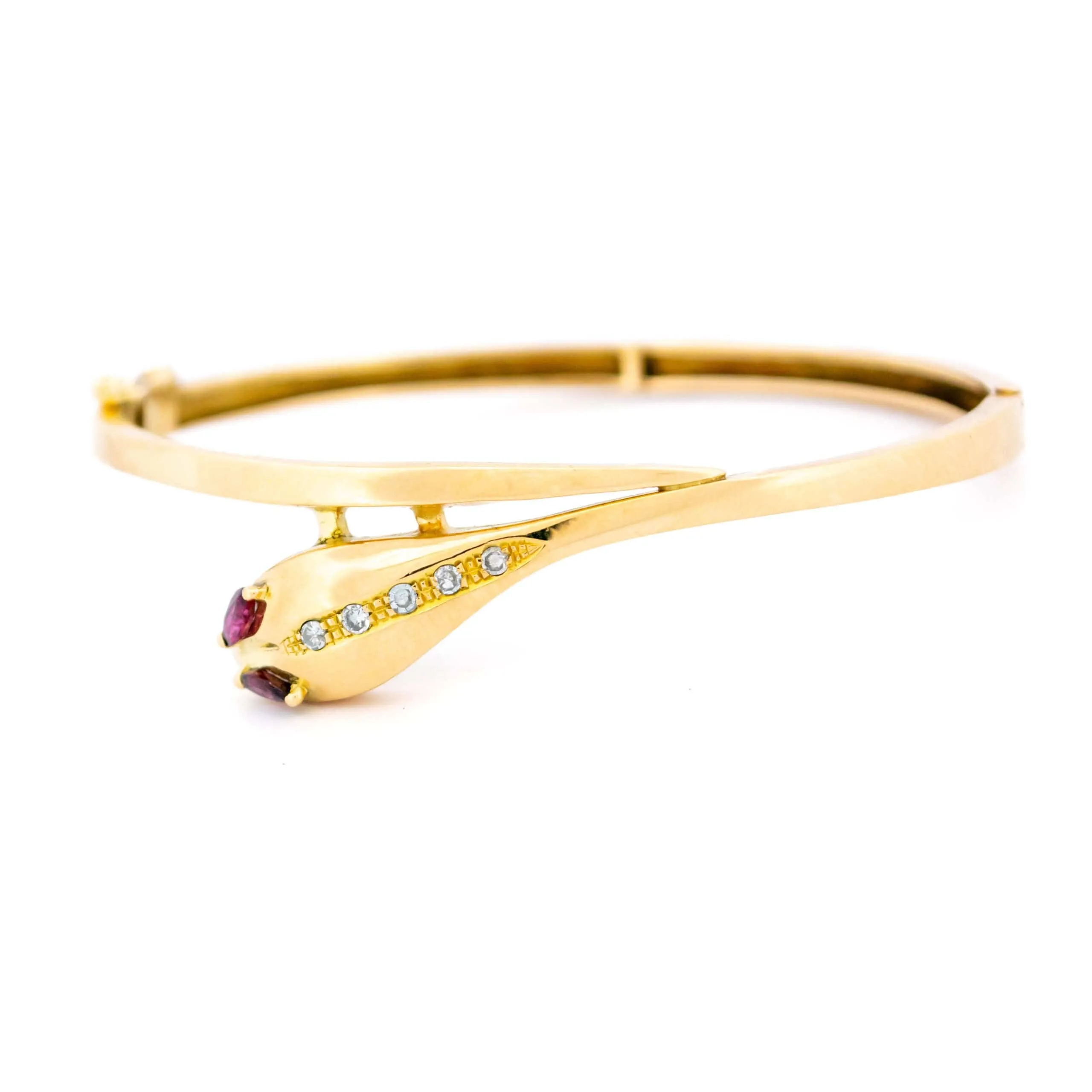 Bracelet serpent en or 14 carats avec rubis et diamants sold by 58 Facettes product image thumbnail 4