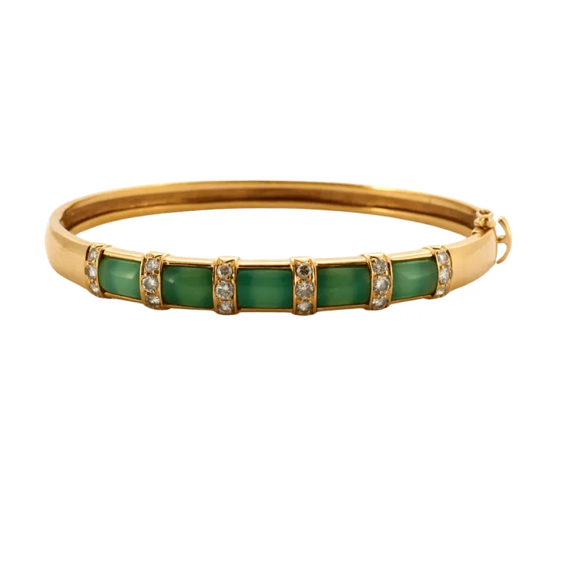 VAN CLEEF & ARPELS – Bracelet Chrysoprase Diamants sold by 58 Facettes