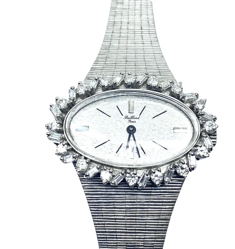 PAILLARD - Montre dame Or Diamants ronds et baguettes sold by 58 Facettes