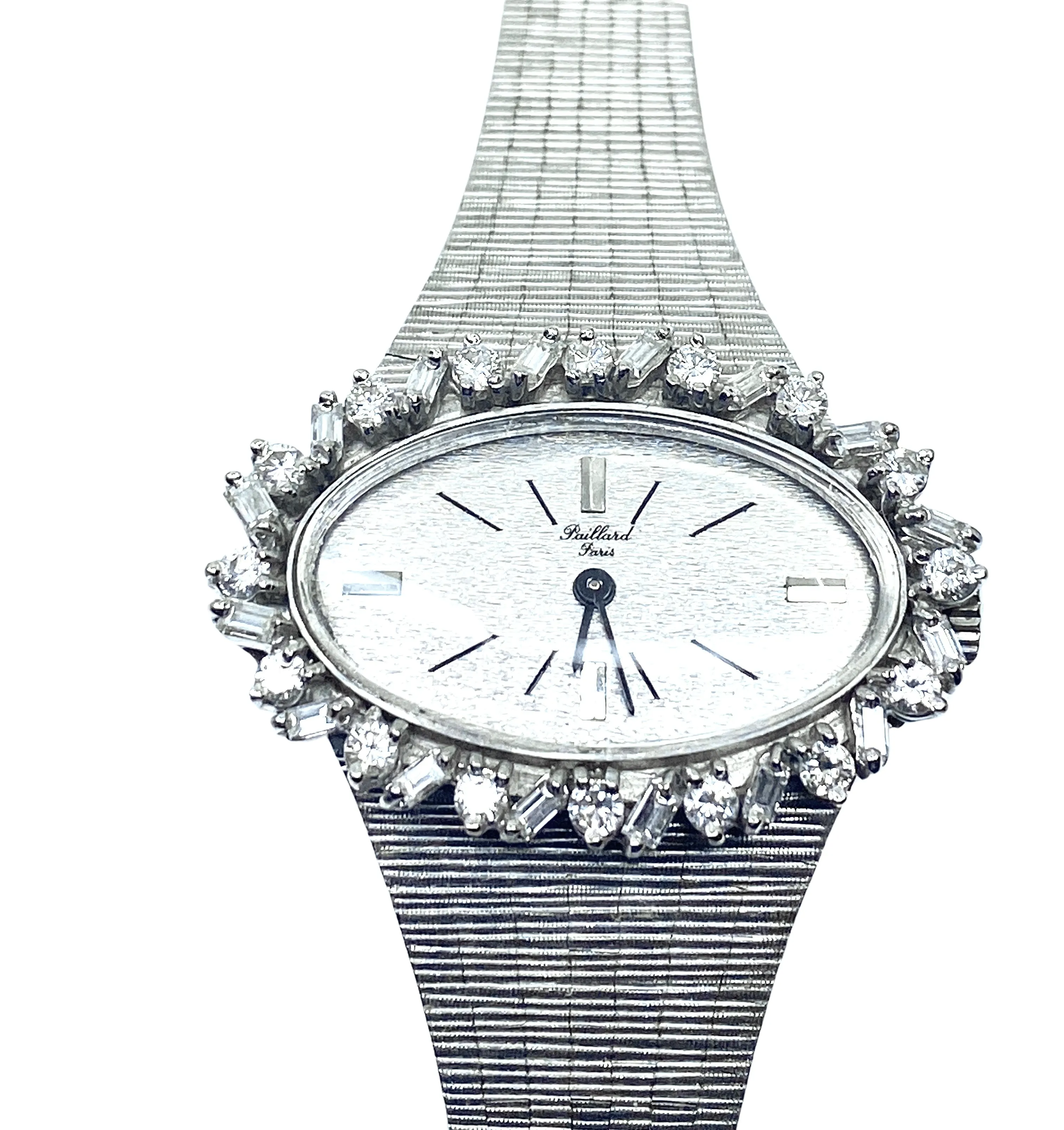 PAILLARD - Montre dame Or Diamants ronds et baguettes sold by 58 Facettes