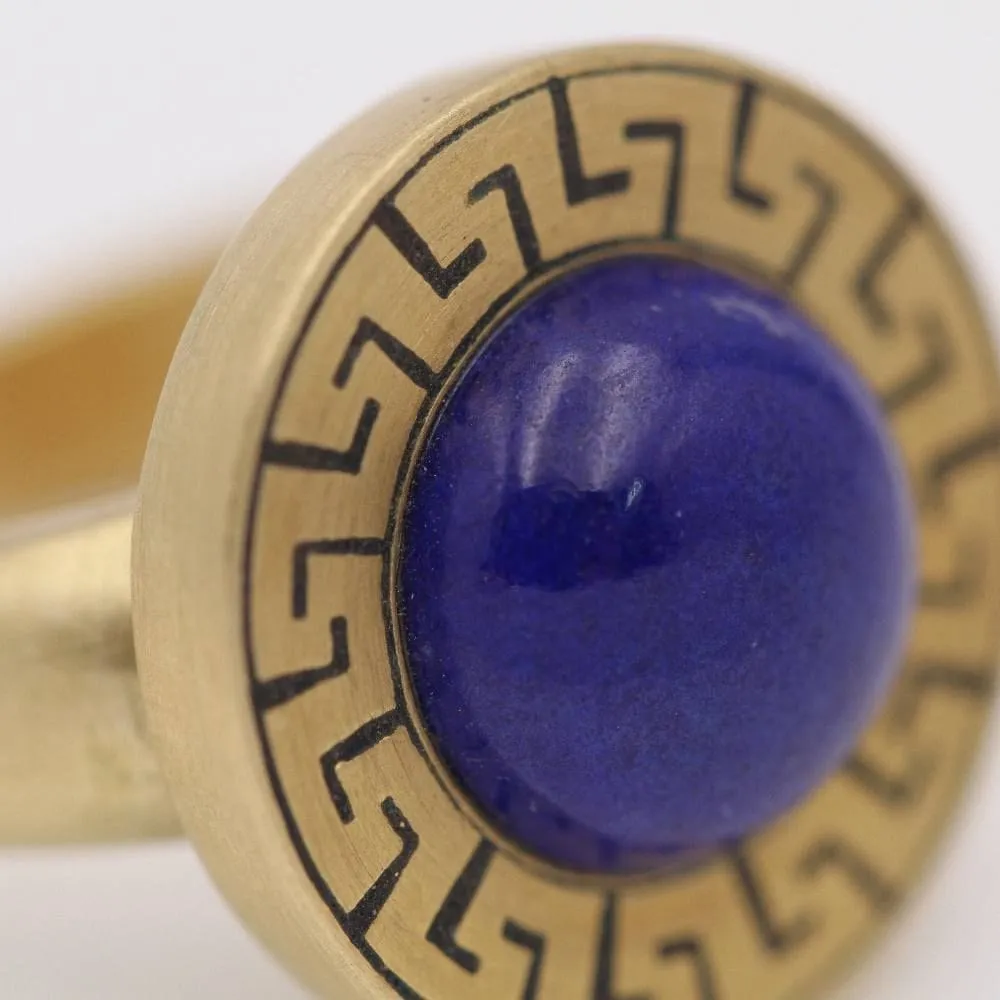 AZTECA Gold Ring with Lapis Lazuli sold by 58 Facettes product image thumbnail 4
