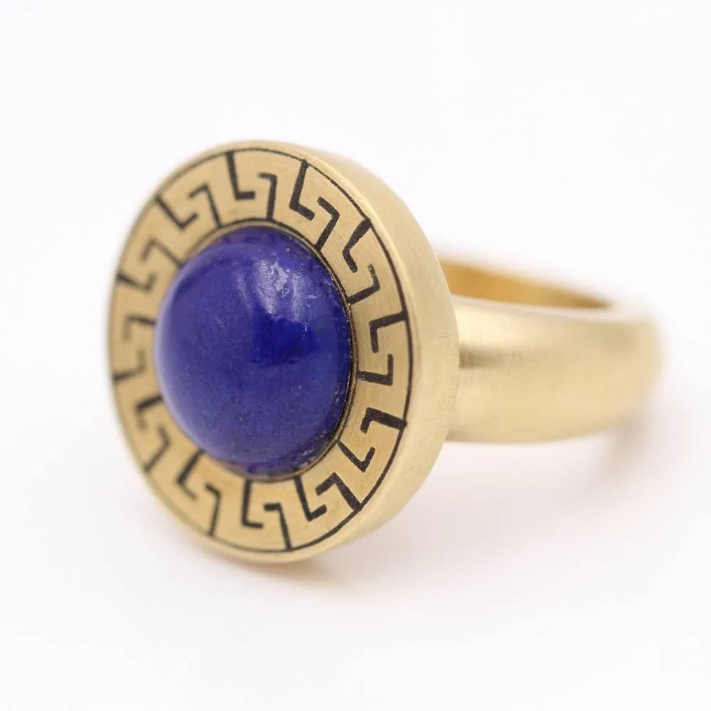 AZTECA Gold Ring with Lapis Lazuli sold by 58 Facettes product image thumbnail 5