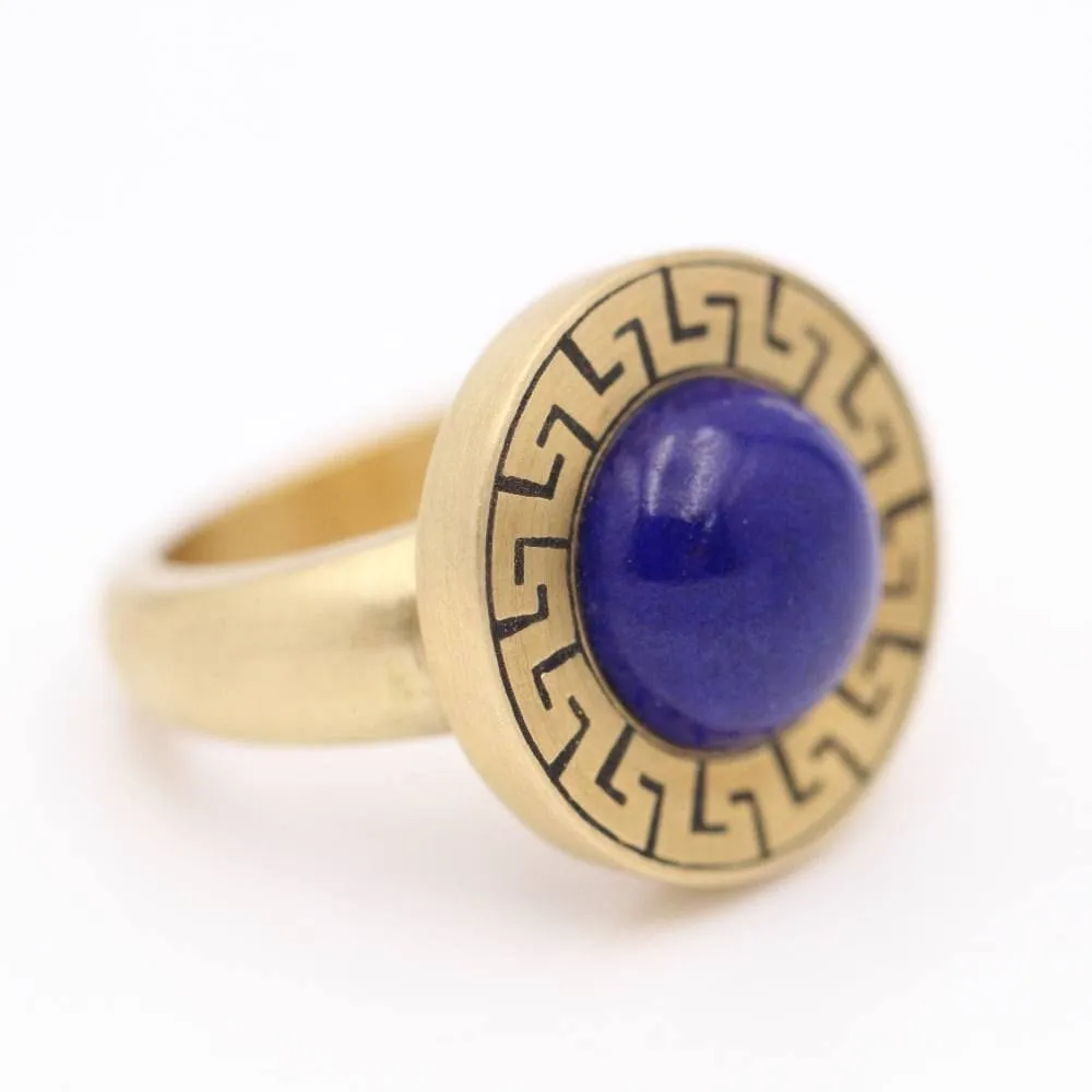 AZTECA Gold Ring with Lapis Lazuli sold by 58 Facettes product image thumbnail 3