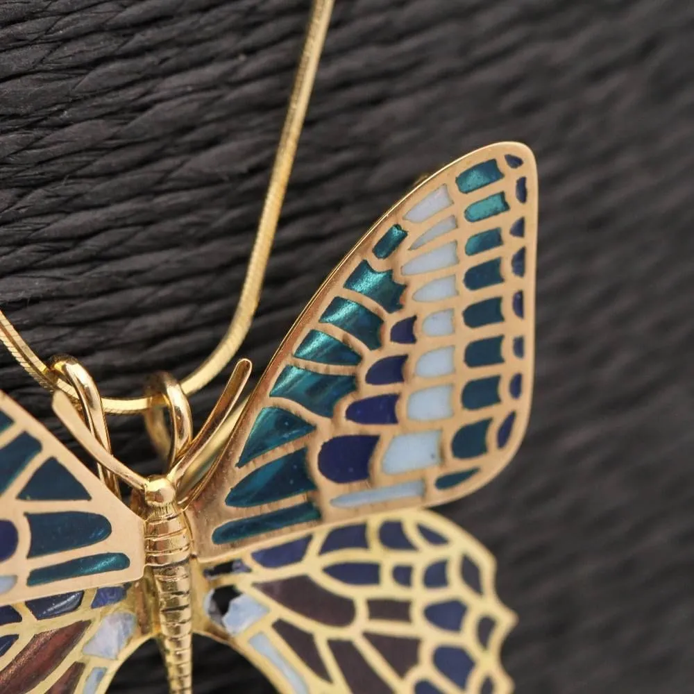 Butterfly in gold and enamel. Double function. sold by 58 Facettes product image thumbnail 4