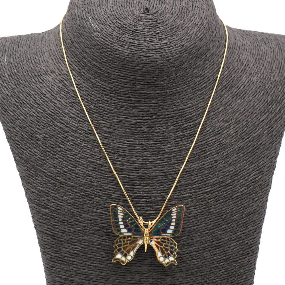 Butterfly in gold and enamel. Double function. sold by 58 Facettes product image thumbnail 2