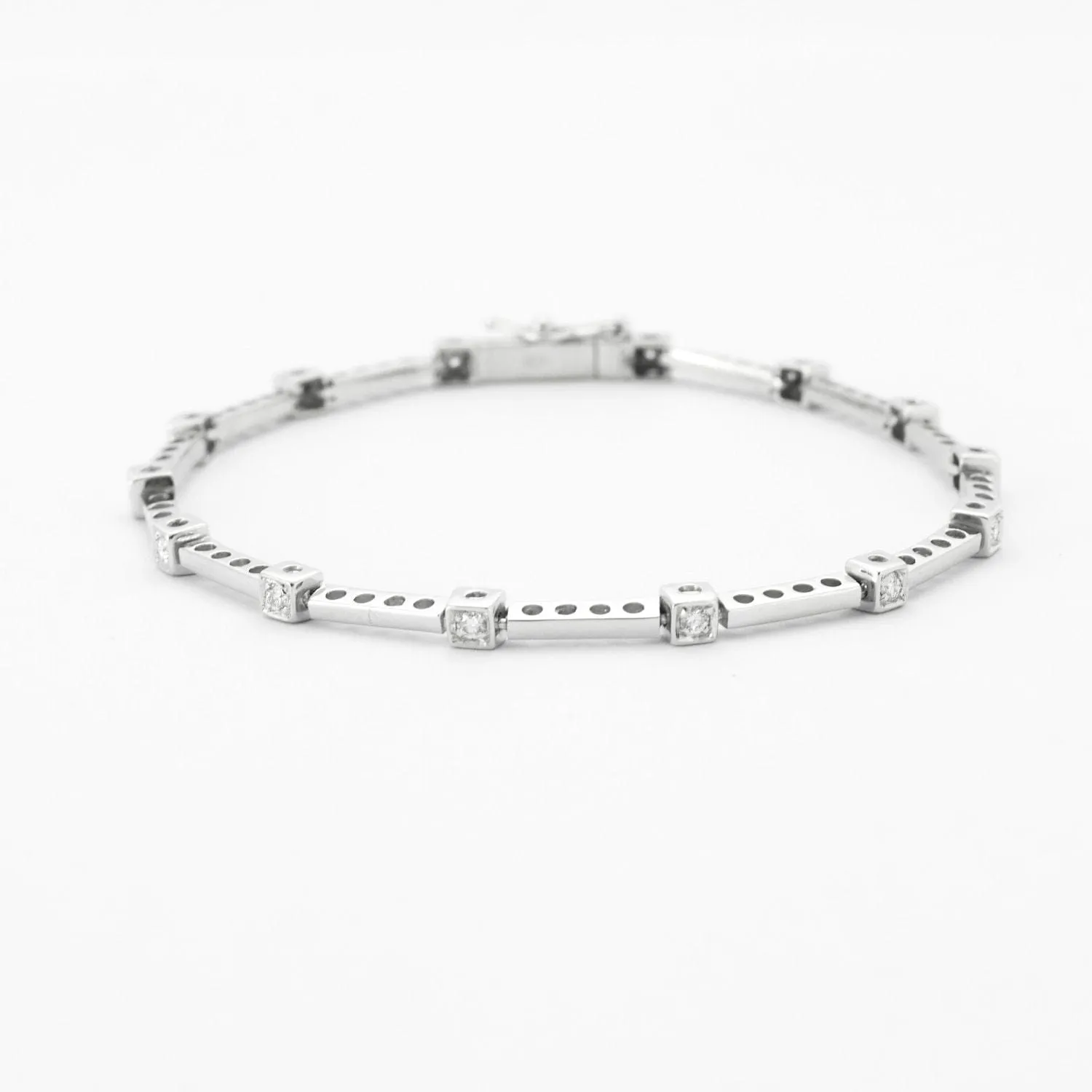 Bracelet maillons rectangulaires Diamants sold by 58 Facettes product image thumbnail 3